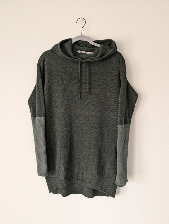 Athleta Tops - Athleta 100% Merino Wool Nopa Hooded Sweater Double Sleeve Cuffs